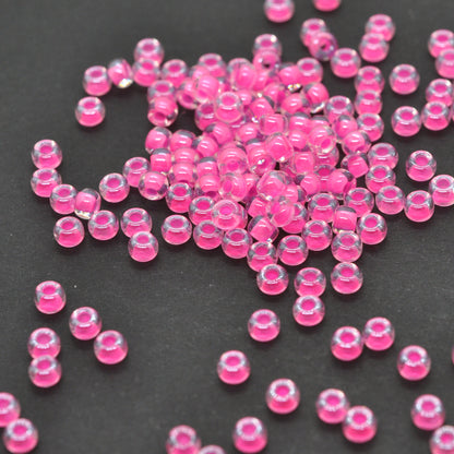 Miyuki Rocailles / neon pink inside colored  8/0 11gr. Ø 3mm (4301)