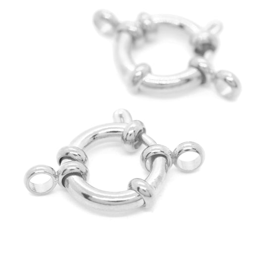 Spring ring clasp / stainless steel / Ø 15mm