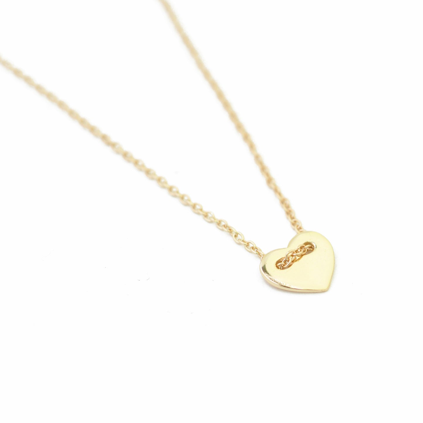 Delicate necklace "heart" engravable / 925 sterling silver rose gold plated / 42 + 3cm