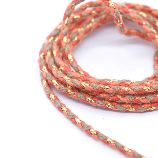 Cord braided INDIAN SUMMER / Ø 2mm / 100cm