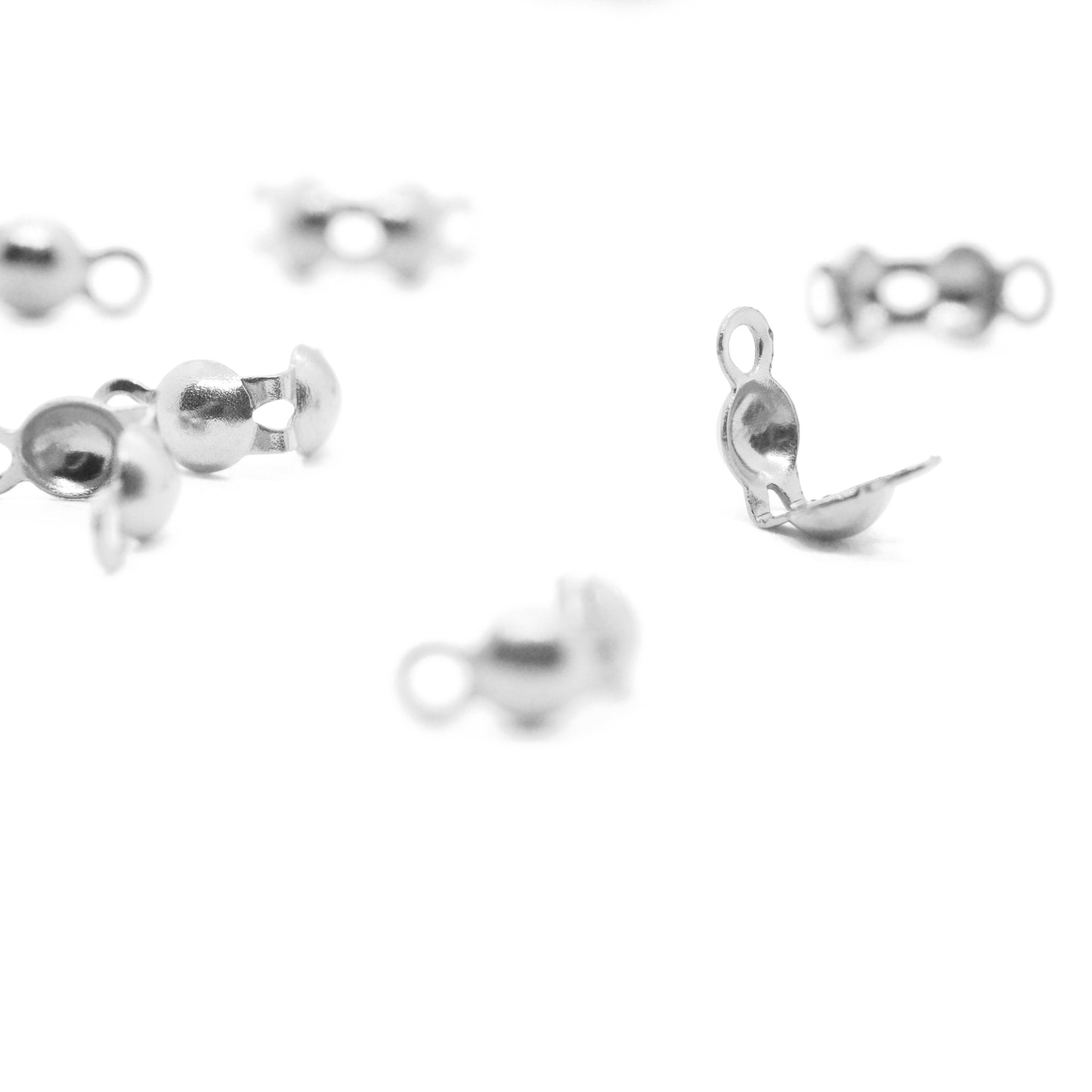 Snap-on cap / silver-colored / 3mm