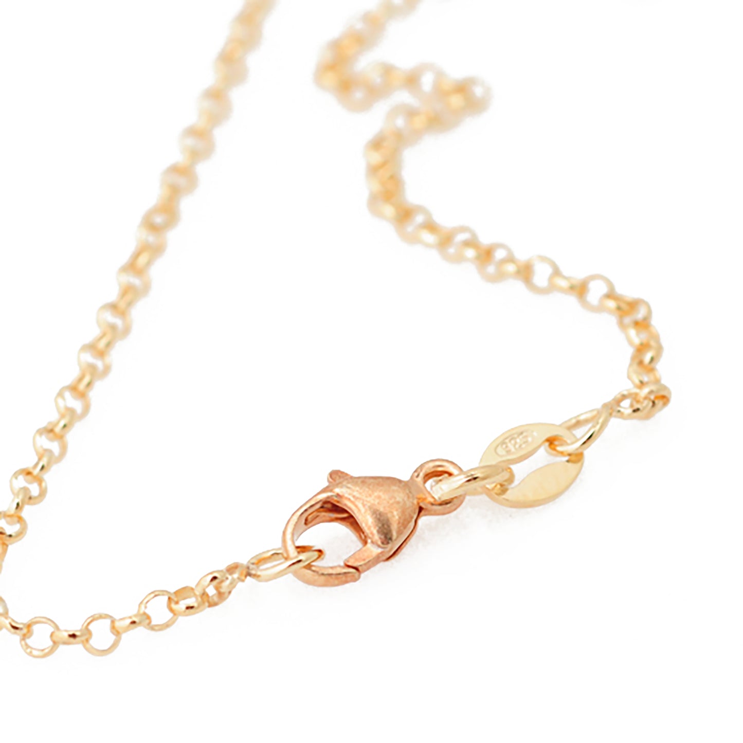925 sterling silver gold-plated chain necklace / 42cm