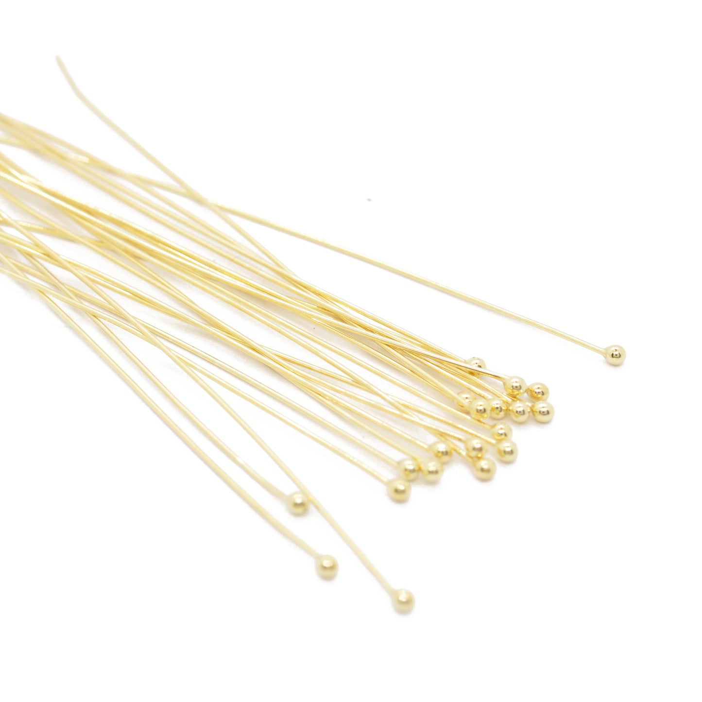 Headpin long / 925 silver gold plated / 70mm