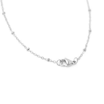 Stainless steel chain with beads / gold plated / 45 cm