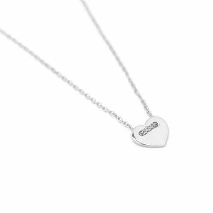 Delicate necklace "heart" engravable / 925 sterling silver rose gold plated / 42 + 3cm