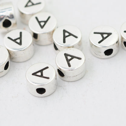 Buchstabe / Messing 999er versilbert / Ø 7mm