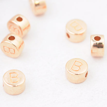 Letter A / rose metal / Ø 7mm
