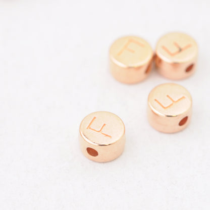Letter A / rose metal / Ø 7mm