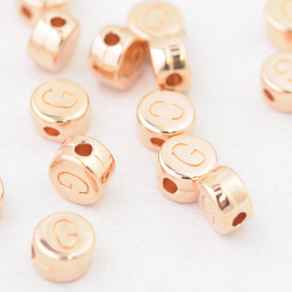 Letter A / rose metal / Ø 7mm