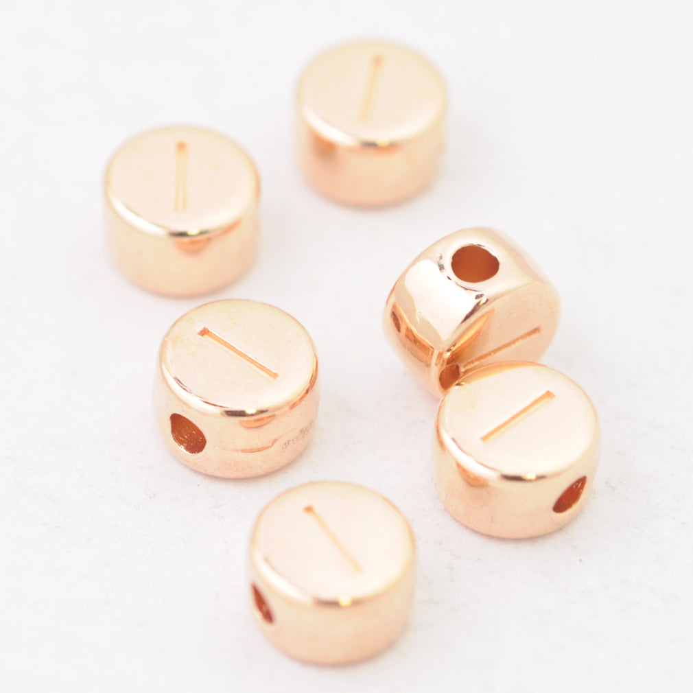 Letter A / rose metal / Ø 7mm