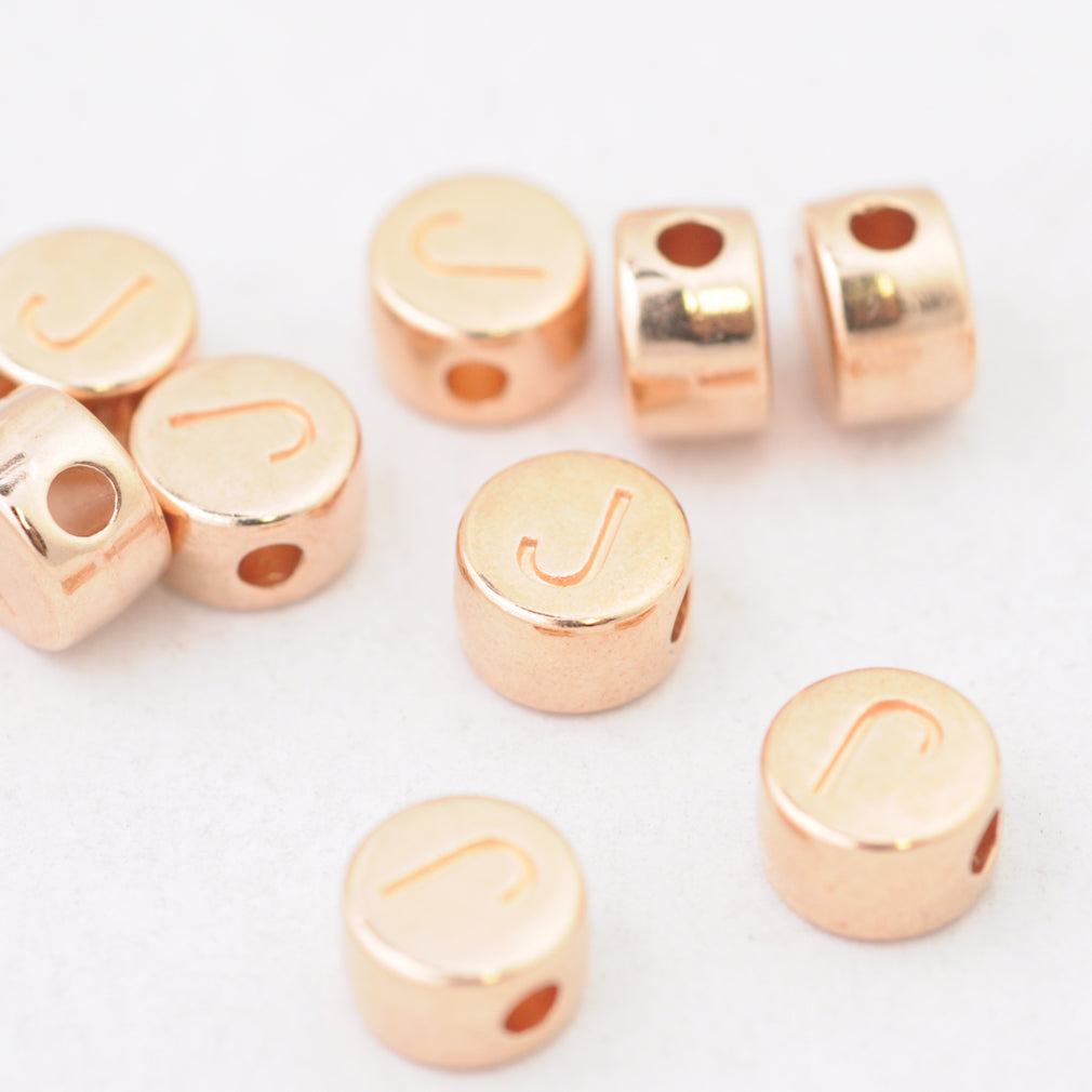 Letter A / rose metal / Ø 7mm