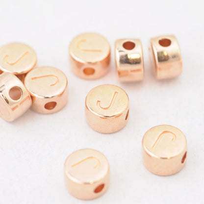 Letter A / rose metal / Ø 7mm