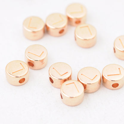 Letter A / rose metal / Ø 7mm