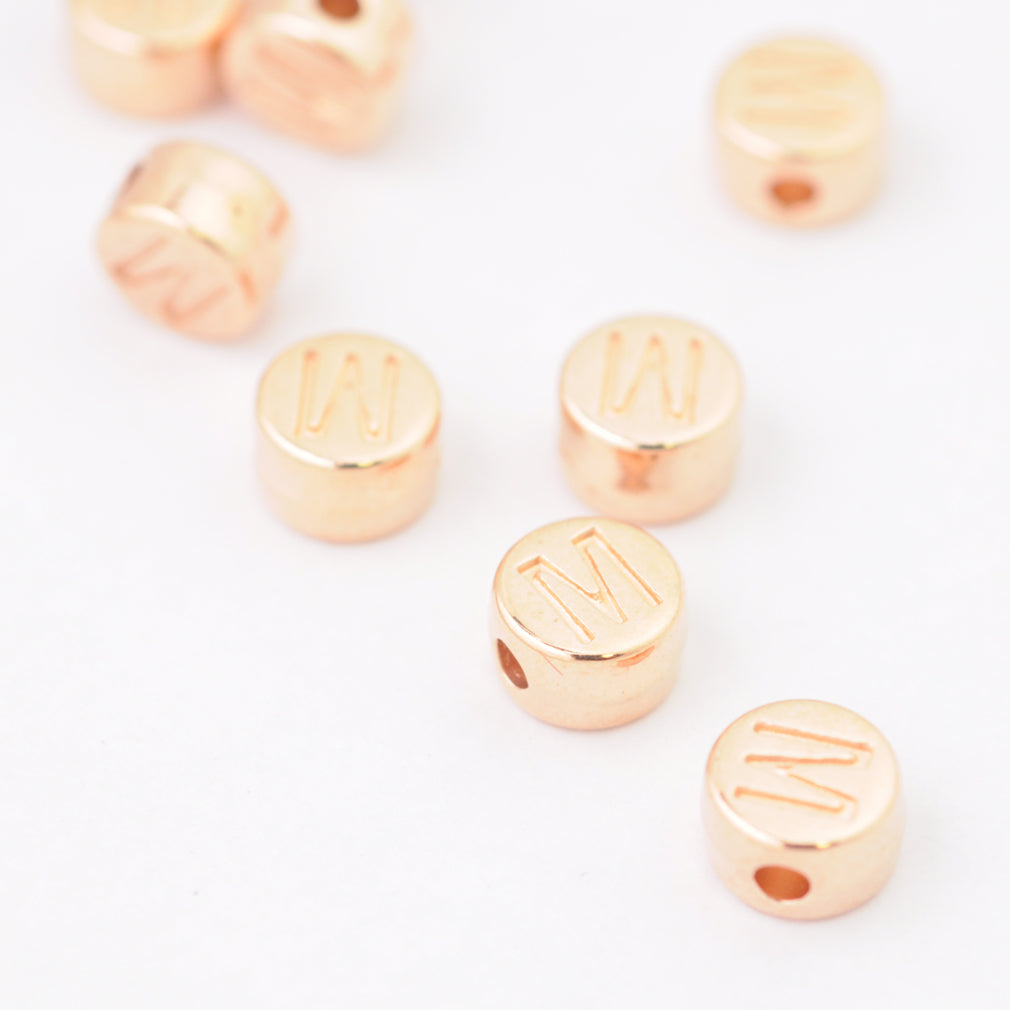 Letter A / rose metal / Ø 7mm