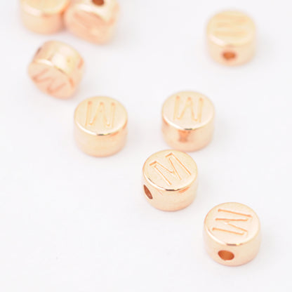 Letter A / rose metal / Ø 7mm