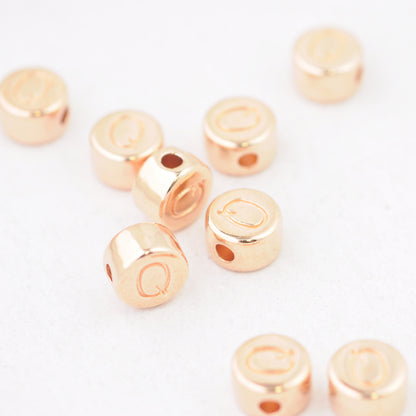 Letter A / rose metal / Ø 7mm