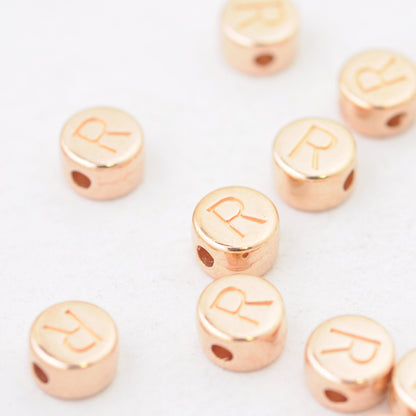 Letter A / rose metal / Ø 7mm