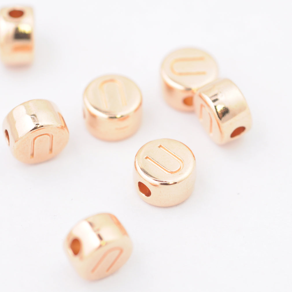 Letter A / rose metal / Ø 7mm