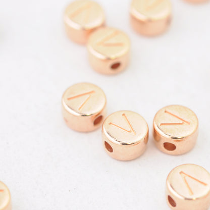 Letter A / rose metal / Ø 7mm