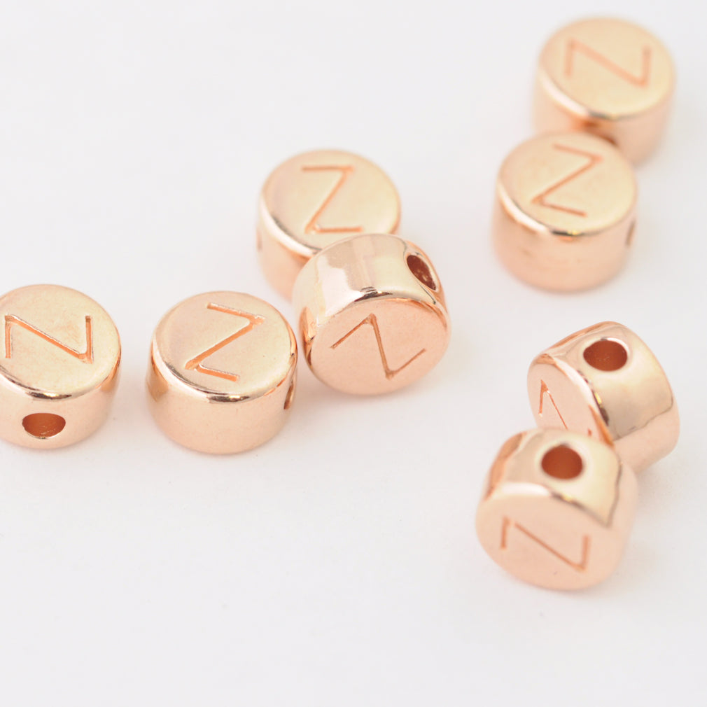 Letter A / rose metal / Ø 7mm