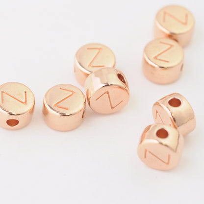 Letter A / rose metal / Ø 7mm