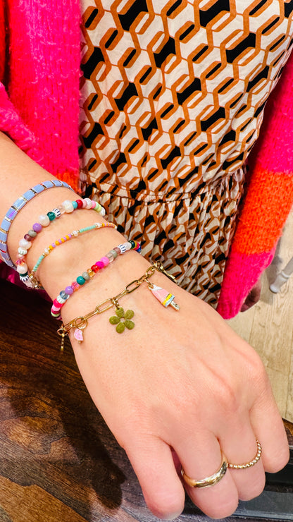 Edelstahl Blume Anhänger vergoldet / 12 mm