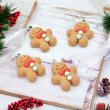 Polymer clay gingerbread man pendant / 27 mm