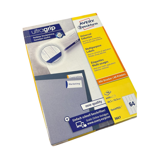 AKTION -  A4 Universaletiketten 48x16mm / 6.400 Stk. von AVERY Zweckform