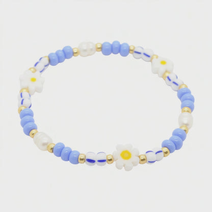 DIY Armband Set „blue daisy dream“