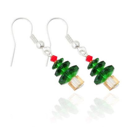 Swarovski fir tree earrings