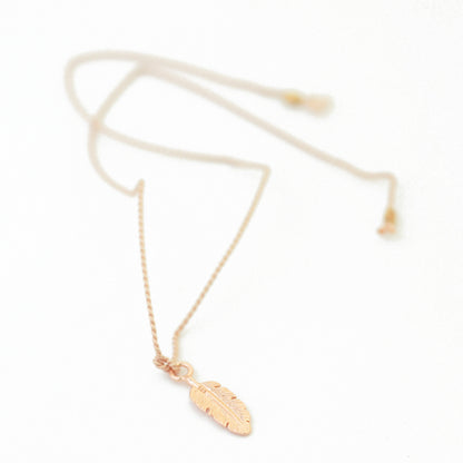 Make-a-Wish bracelet "Feather" / 925 silver 18k rose gold plated