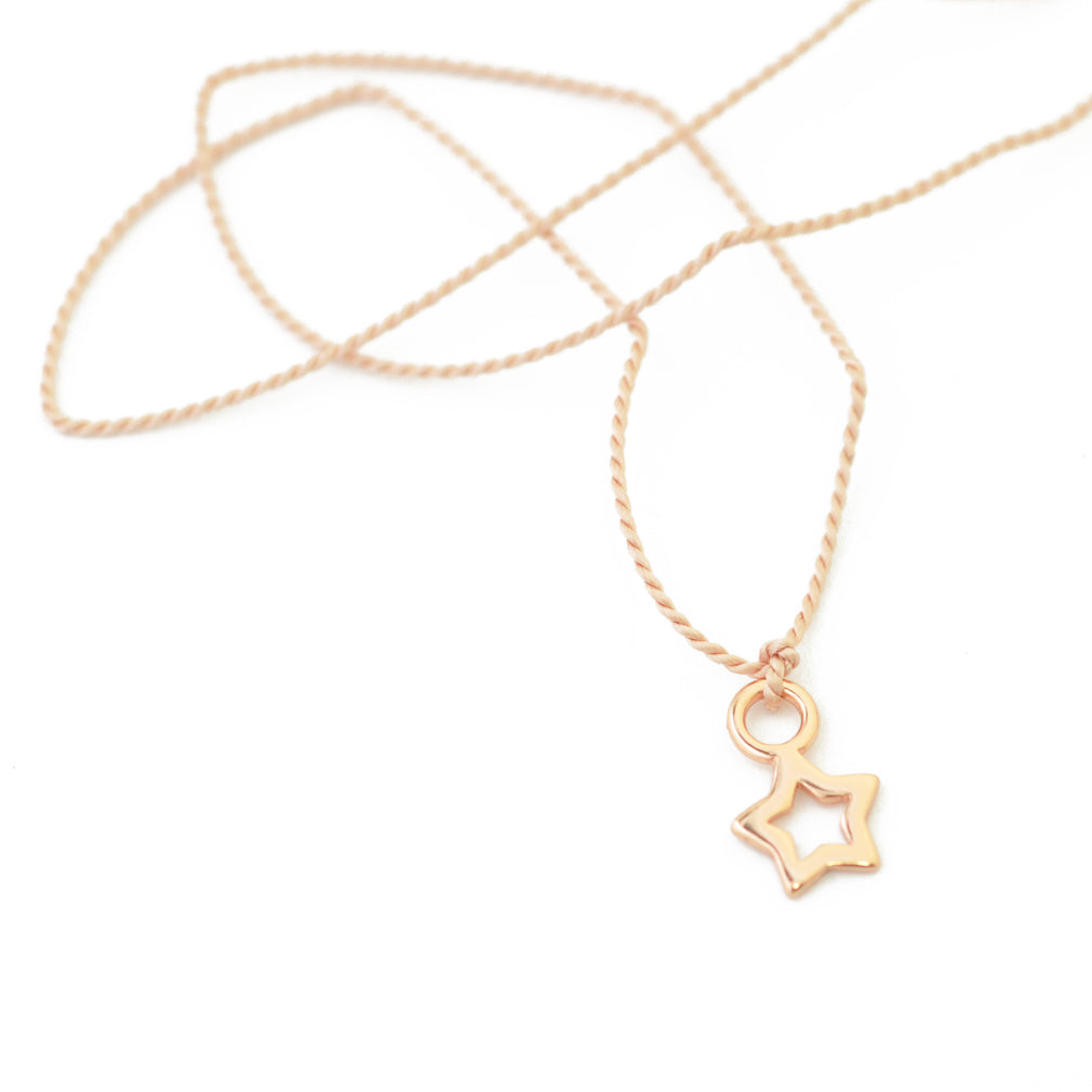 Make-a-Wish bracelet "Star" / 925 silver 18k rose gold plated