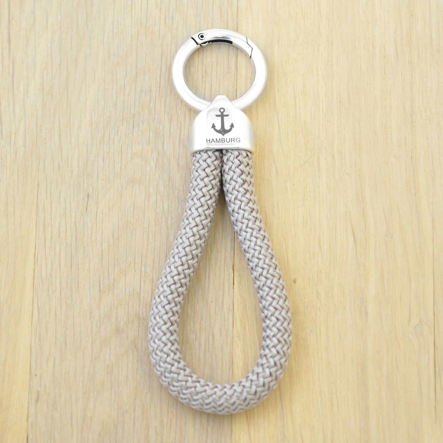 Key ring / HAMBURG anchor / grey
