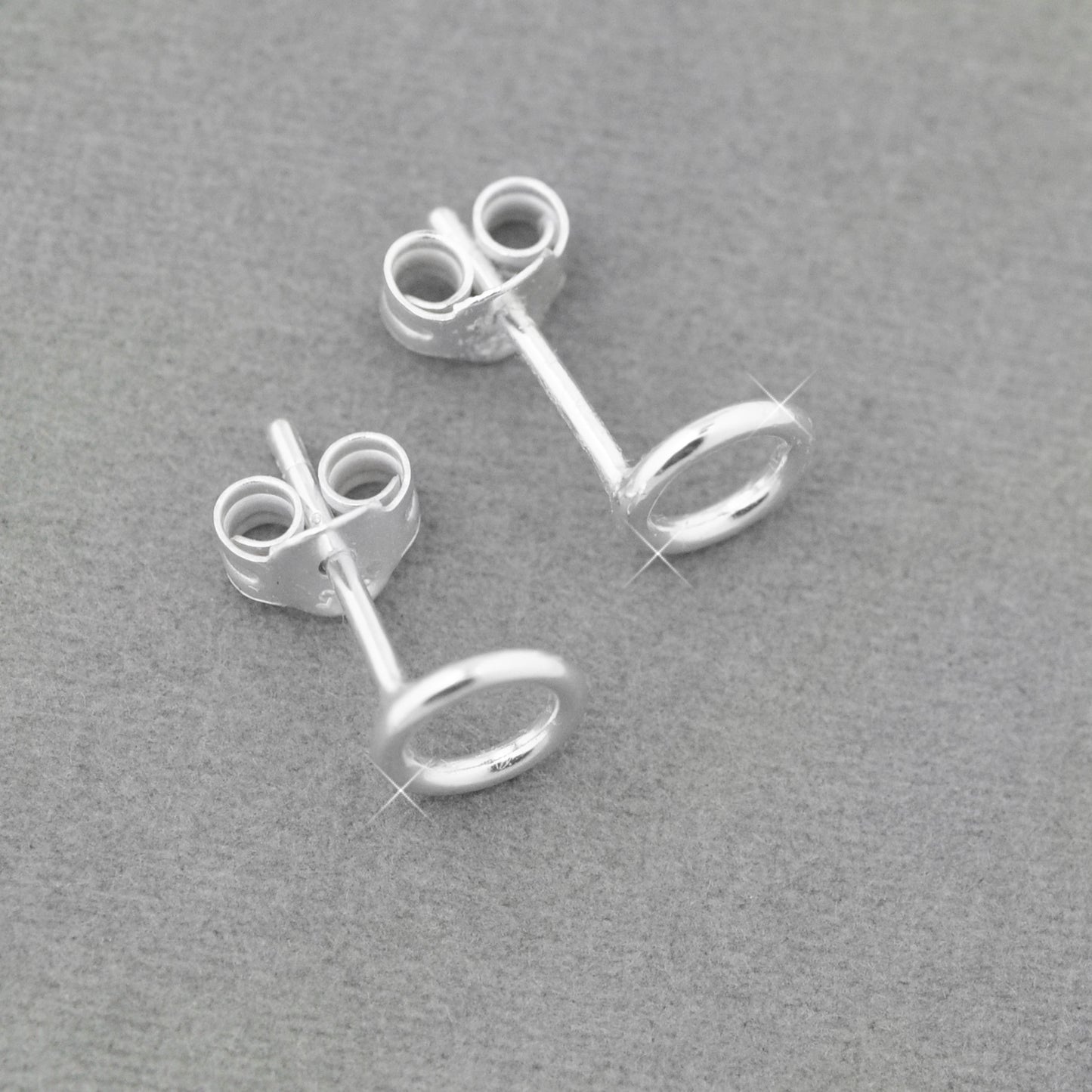 Ear stud ring / 925 silver