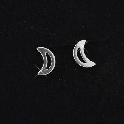 Ear studs moon / 925 silver