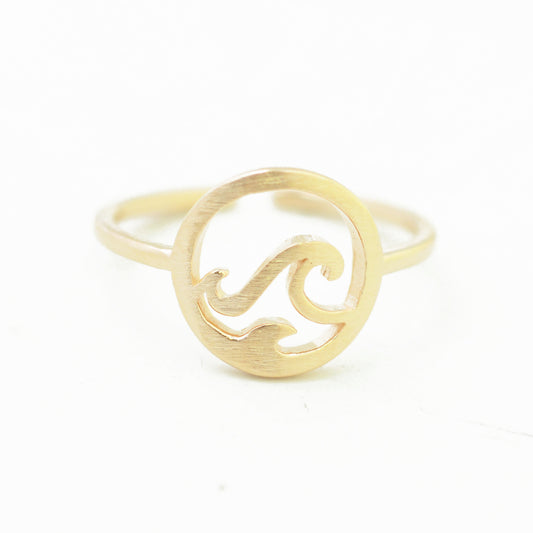 Ring Welle / versilbert