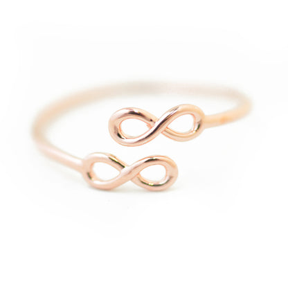 Ring Infinity / rose gold plated
