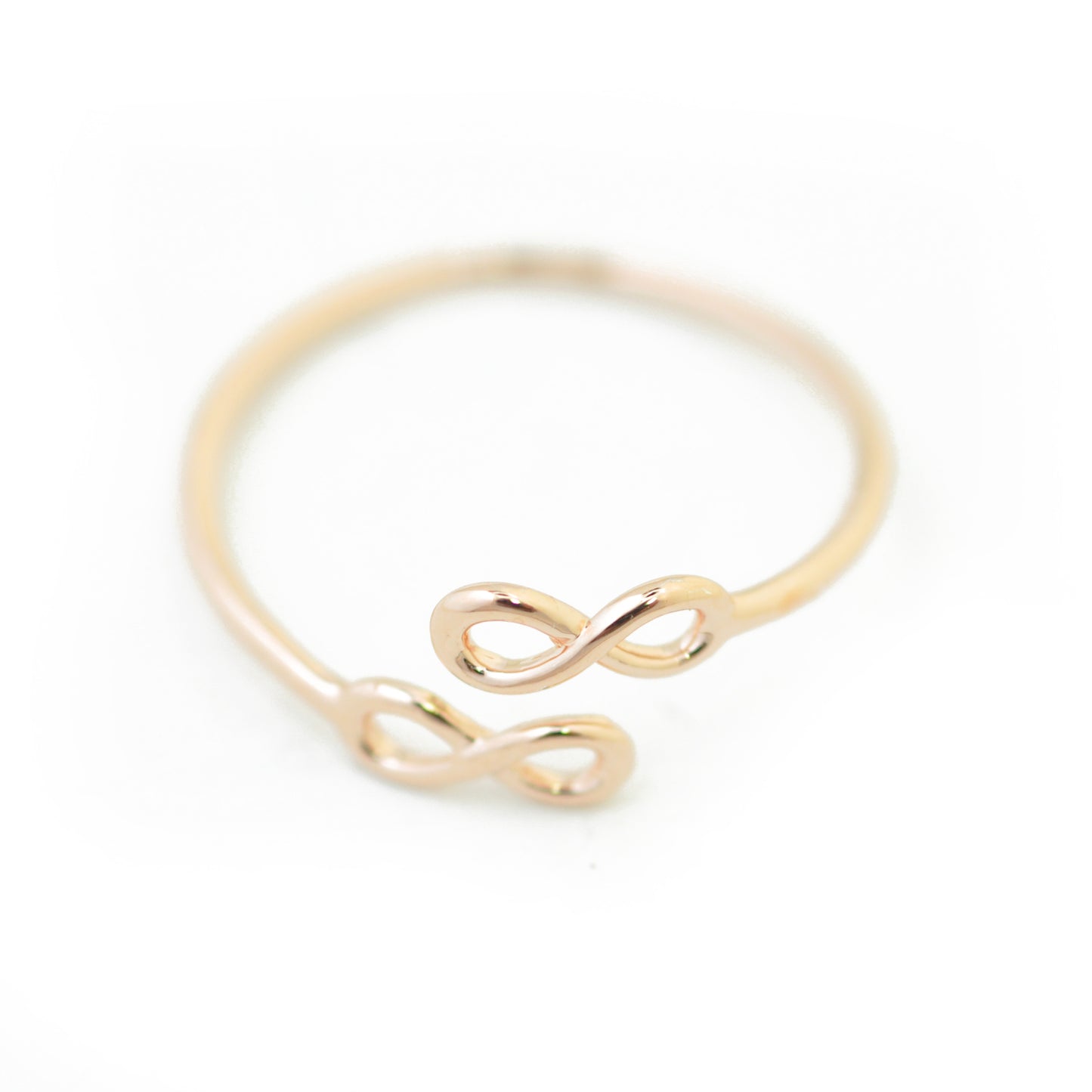 Ring Infinity / rose gold plated