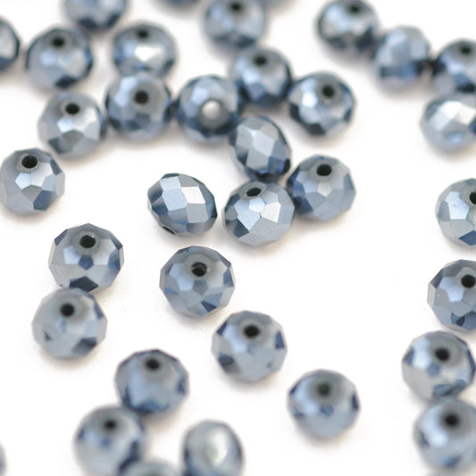 Briolette faceted hematite / 6mm