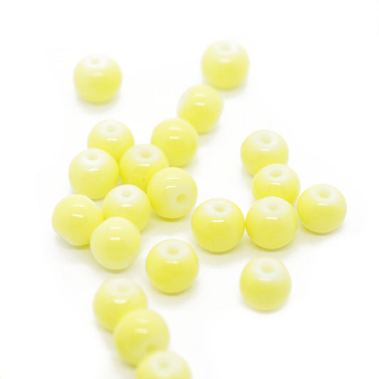 Glass bead / neon yellow opaque / Ø 6 mm