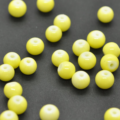 Glass bead / neon yellow opaque / Ø 6 mm