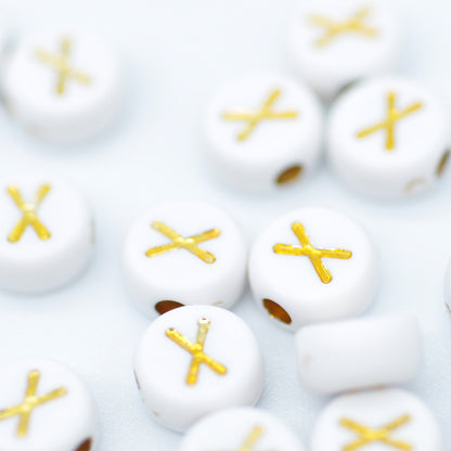 Letter X / gold acrylic