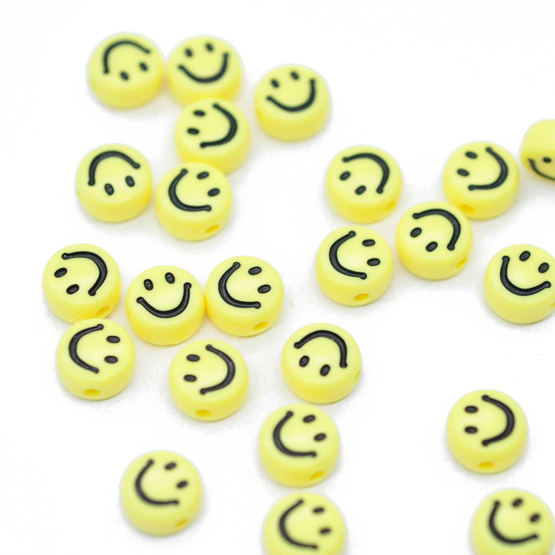 10mm herzförmige Smiley Perlen aus Acryl, hochqualitative Perlen,  Fokalperlen, Perlen für Kinder, herzförmige Perlen, Smiley Perlen - .de