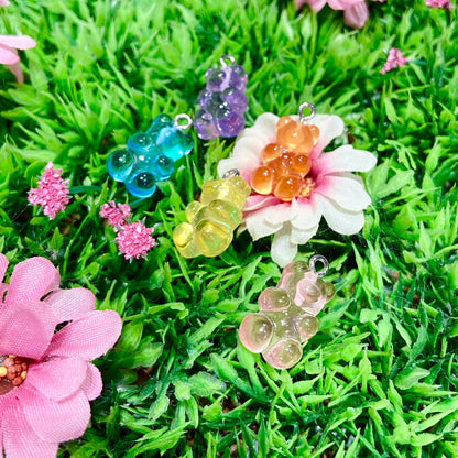 Gummy bear pendant / teddy with eyelet / 15mm