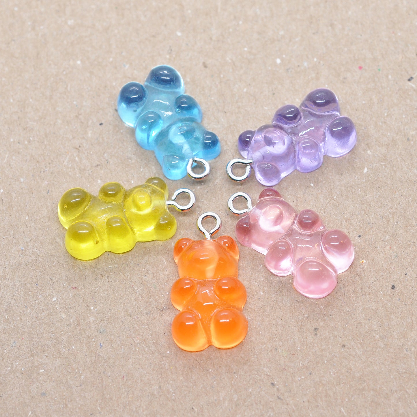 Gummy bear pendant / teddy with eyelet / 15mm