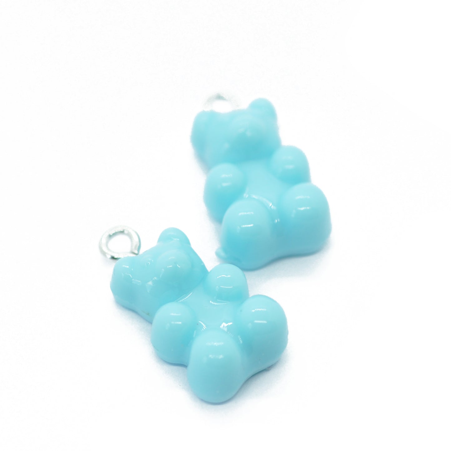 Gummy bear pendant / teddy with eyelet / turquoise / 15mm