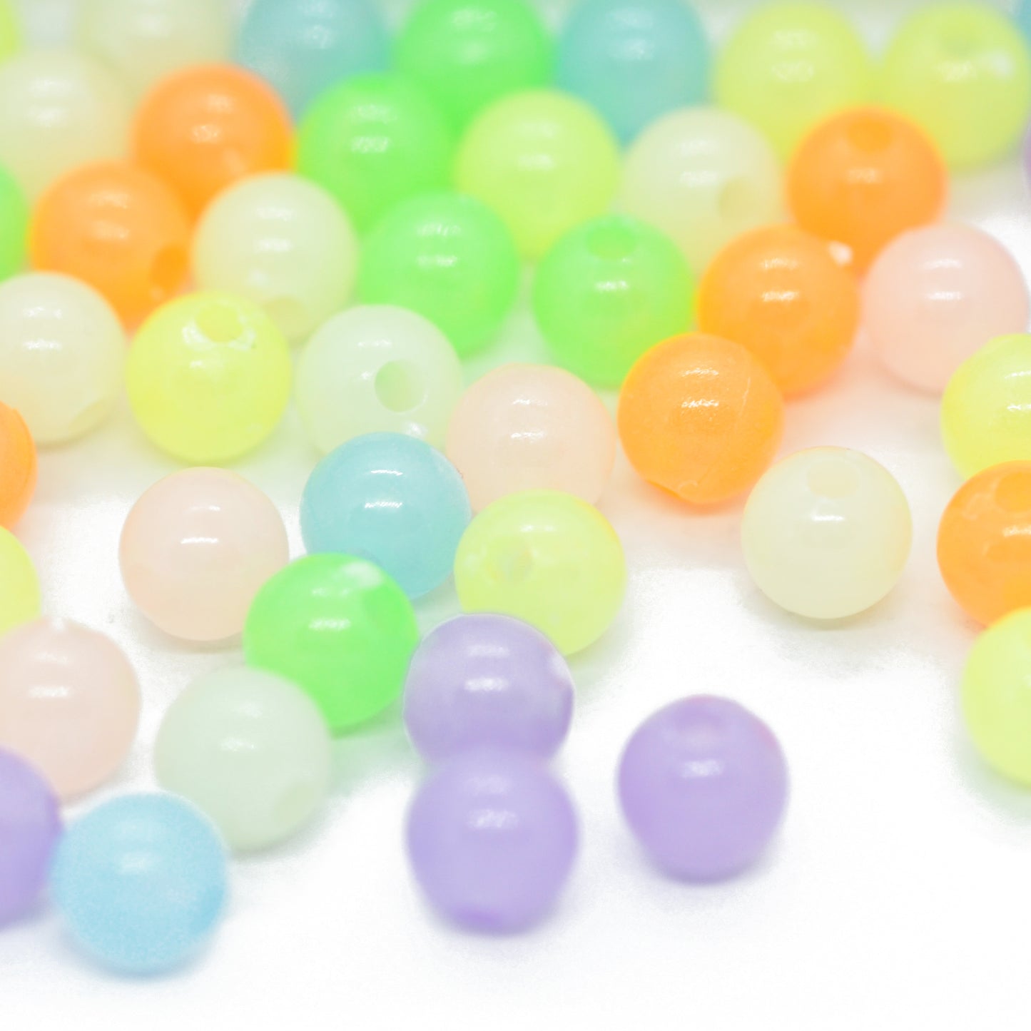 Small balls acrylic / pastel neon mix / Ø 6 mm