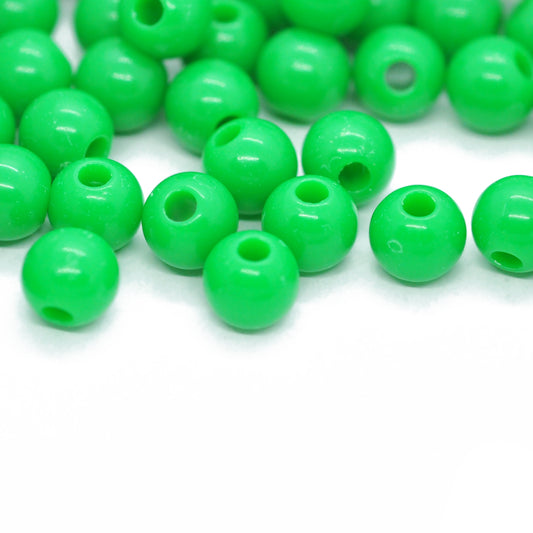 Small balls acrylic / green opaque / Ø 6mm