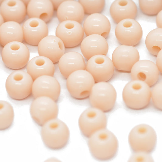 Small balls acrylic / vintage beige opaque / Ø 6mm