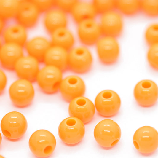 Small balls acrylic / neon orange opaque / Ø 6mm